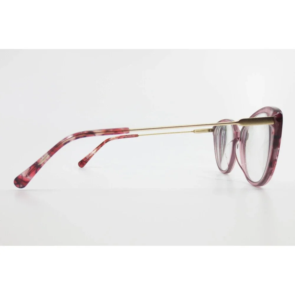 Chelsea Morgan CM 202214 CRAN Eyeglasses Cranberry Marble Gold Cat Eye 53-17-140